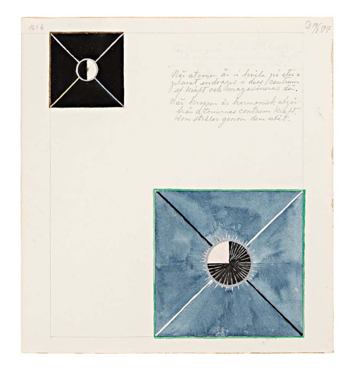 Hilma af Klint, The Atom Series, n°6, 1917