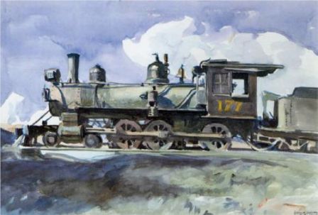 Edward Hopper, D. & R. G. Locomotive, 1925