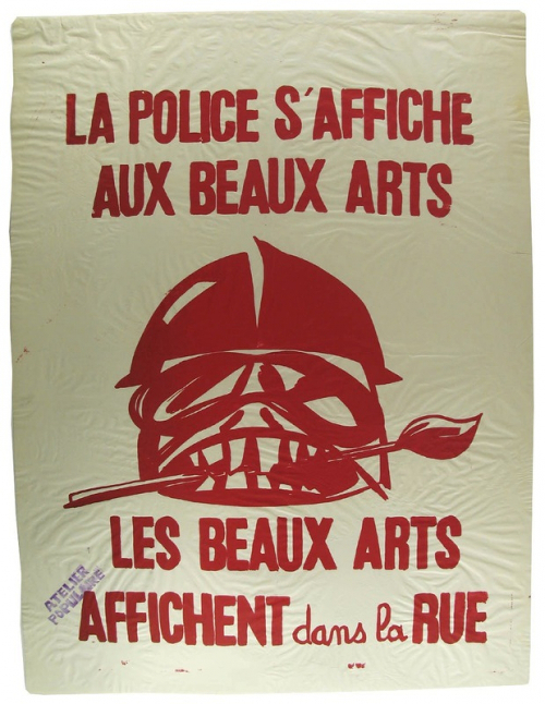 Affiche sérigraphiée de l’Atelier Populaire, Beaux Arts de Paris
