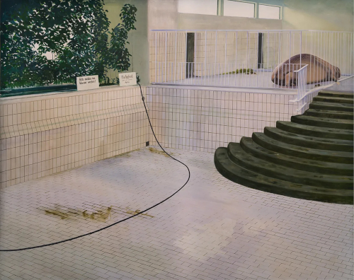 Gilles Aillaud, Piscine vide, 1974 © Artists Rights Society (ARS), New York/ADAGP, Paris. Fonds Gilles Aillaud/Archives Galerie de France.