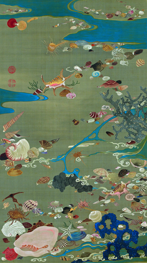 Ito Jakuchu, Coquilles, 1761-1765, Tokyo, Musée des collections impériales (Sannomaru ShozoKan), Agence de la Maison impériale