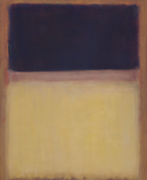 Mark Rothko. No. 9 (Dark over Light Earth/Violet and Yellow in Rose). 1954