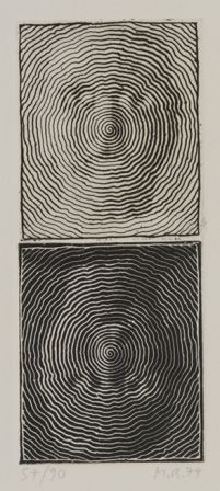 Markus Raetz, Kopfspirale. Eau-forte, 1974. BnF, département des Estampes et de la Photographie. © ADAGP, 2011