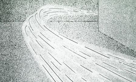 Schnelles Sujet (Sujet rapide)  Eau-forte, préparation papier de verre, 1970.