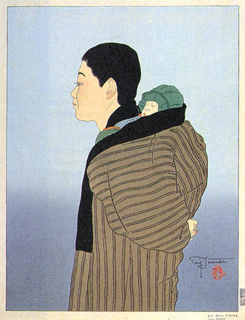 Les Deux Freres. Izu, Japon - Paul Jacoulet, 1936