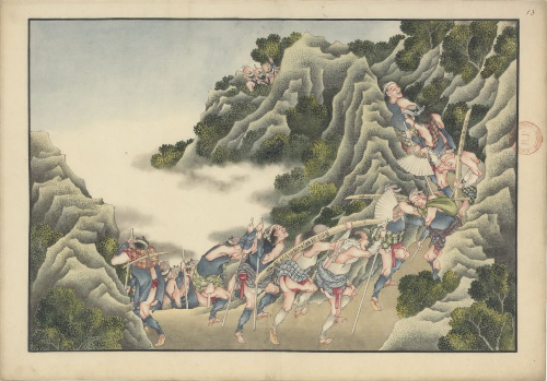 Lavis de couleur / non signés, Katsushika Hokusai Source gallica.bnf.fr / BnF
