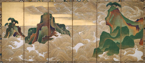 Ogata Kôrin, Vagues à Matsushima, XVIIIe siècle