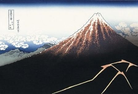 Hokusai, L'Orage sous le Sommet