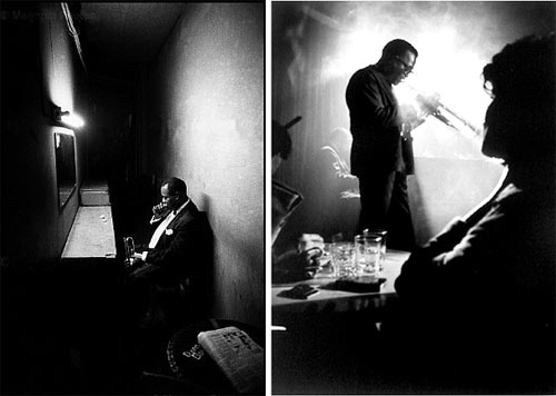 Louis Armstrong / Miles Davis © Dennis Stock /Magnum Photos